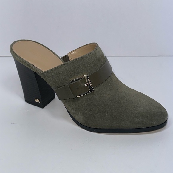 NIB Michael Kors Kara Mule Sz 9, Olive - Picture 2 of 12